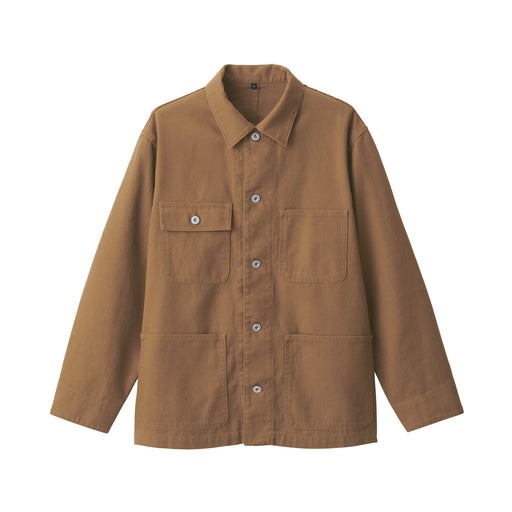 Men's Kapok Blend Canvas Coverall Jacket Mustard MUJI