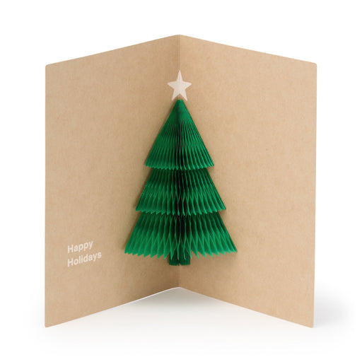 Honeycomb Paper Small Pop-Up Card - Tree MUJI