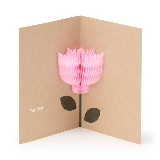 Honeycomb Paper Small Pop-Up Card - Flower MUJI