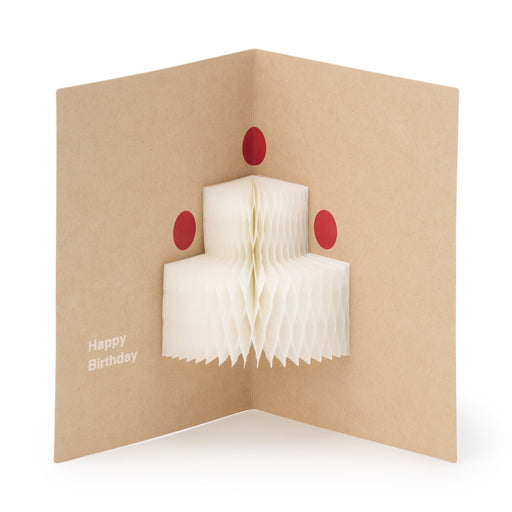 Honeycomb Paper Small Pop-Up Card - Cake MUJI