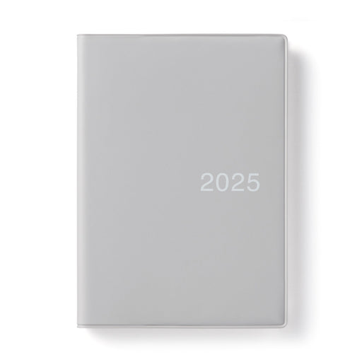 Monthly/Weekly Planner From December 2024 - Gray A6 - Monday Start - No Holidays MUJI