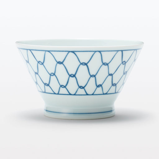 Hasami Ware Rice Bowl - Mesh Pattern - Small MUJI