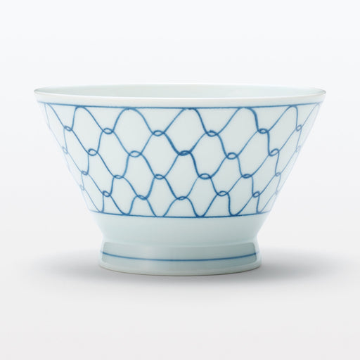 Hasami Ware Rice Bowl - Mesh Pattern - Large MUJI