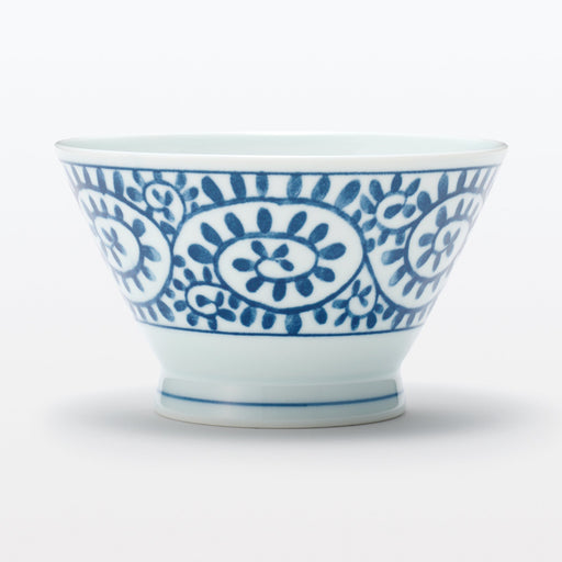 Hasami Ware Rice Bowl - Arabesque Pattern - Large MUJI