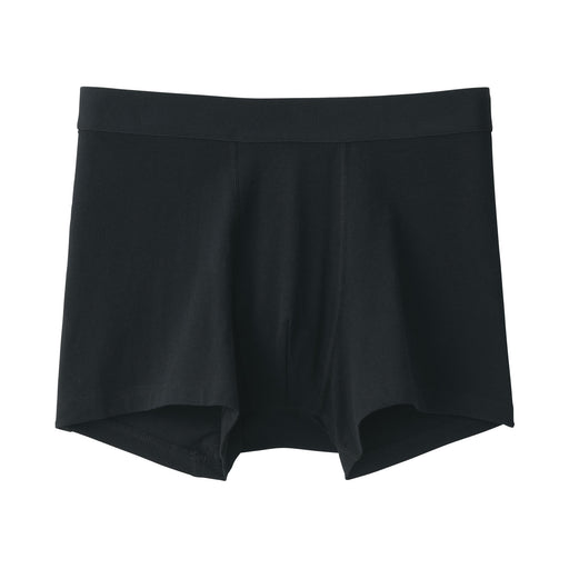 Men's Cotton Jersey Boxer Briefs Black MUJI