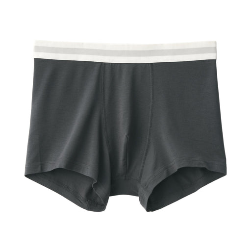 Men's Lyocell Blend Low Rise Boxer Briefs Dark Gray MUJI