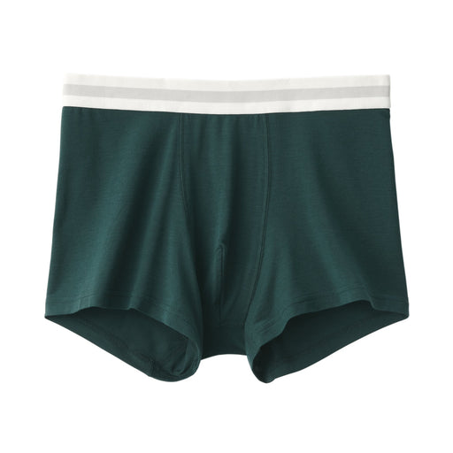 Men's Lyocell Blend Low Rise Boxer Briefs Leaf Green MUJI