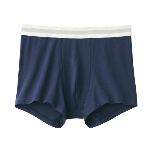 Men's Lyocell Blend Low Rise Boxer Briefs Dark Navy MUJI