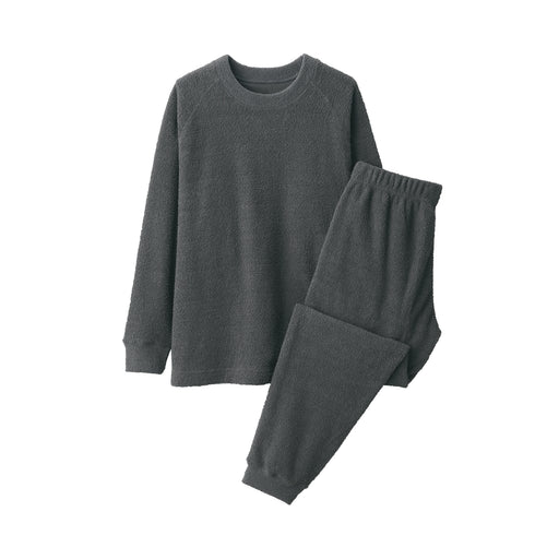 Men's Soft Knit Fleece Loungewear Set Charcoal Gray MUJI