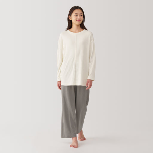 Women's Side Seamless Cotton Rayon Loungewear Set MUJI