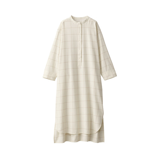 Women's Flannel Khurta Ivory Check MUJI