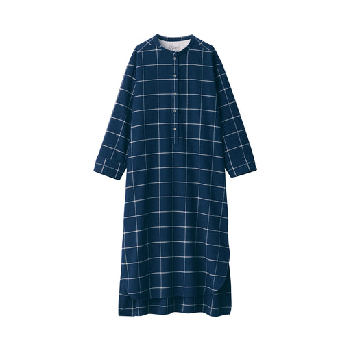 Women's Flannel Khurta Navy Check MUJI