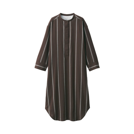 Women's Double Gauze Khurta Dark Brown Stripe MUJI