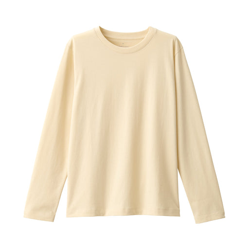 Women's Jersey Crew Neck Long Sleeve T-Shirt Cream MUJI