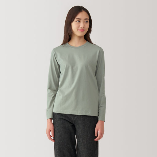 Women's Jersey Crew Neck Long Sleeve T-Shirt MUJI