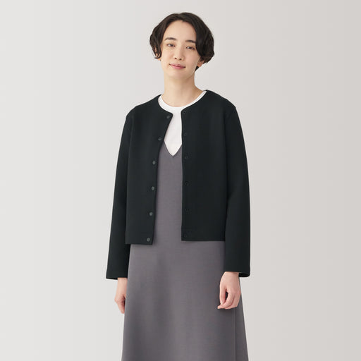 Women's Double Knitted Sweatshirt Cardigan MUJI