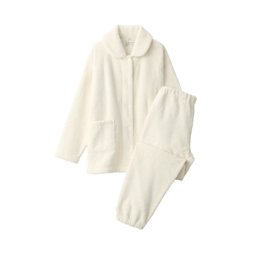 Women's Anti-Static Wearable Blanket Pajamas Ivory MUJI