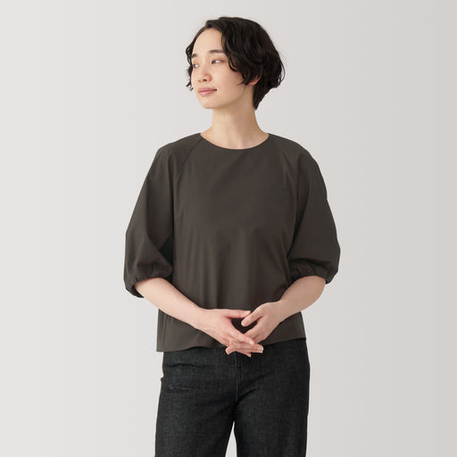 Women's Quick Dry Broadcloth Half Sleeve Blouse MUJI