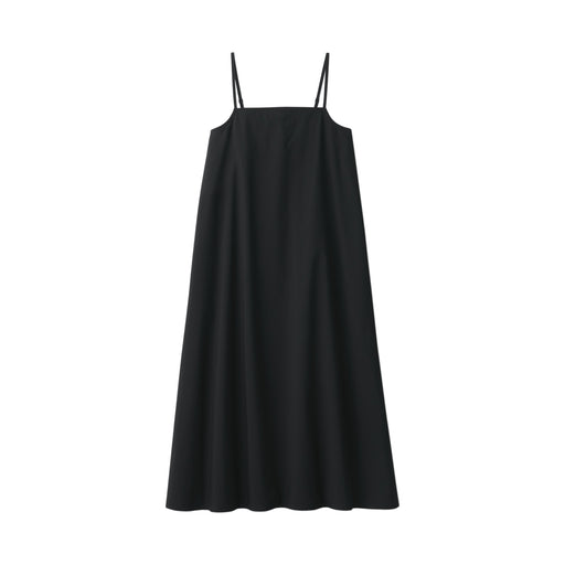 Women's Quick Dry Broadcloth Camisole Dress Black MUJI