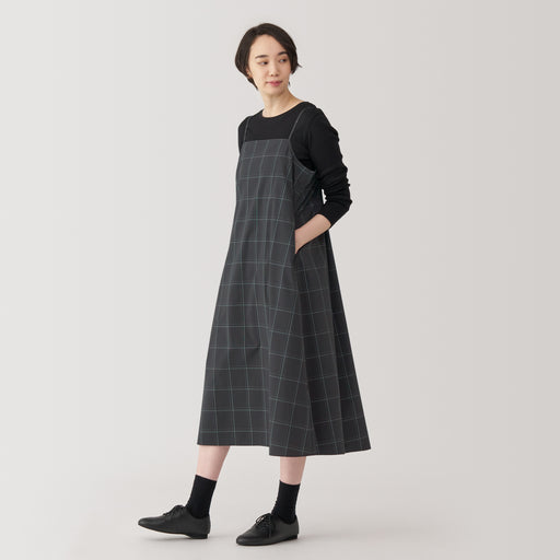 Women's Quick Dry Broadcloth Patterned Camisole Dress MUJI