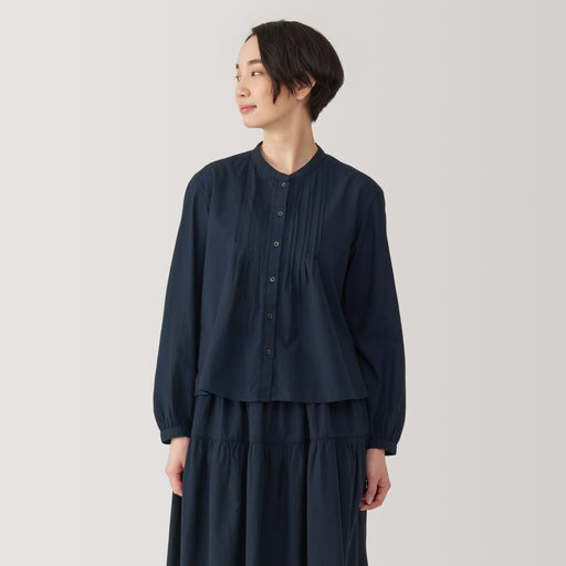 Women's Cotton Voile Long Sleeve Blouse MUJI