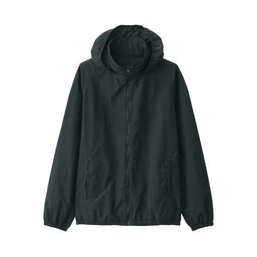 Men's Water Repellent Nylon Windbreaker Black MUJI