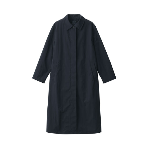 Women's Water Repellent Stand Fall Collar Coat Black MUJI