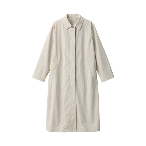 Women's Water Repellent Stand Fall Collar Coat Light Beige MUJI