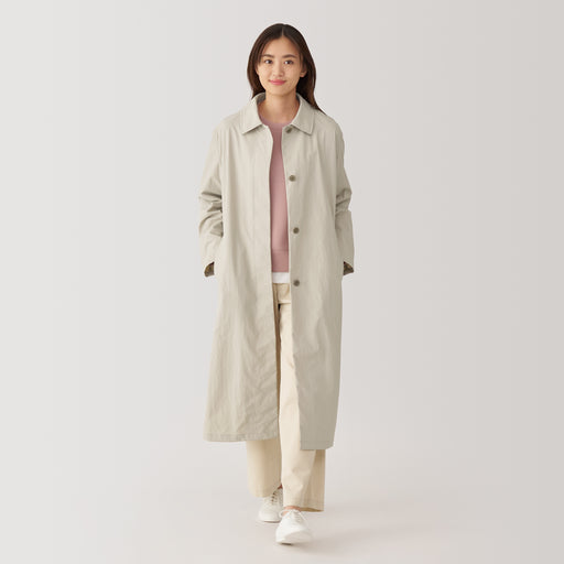 Women's Water Repellent Stand Fall Collar Coat MUJI