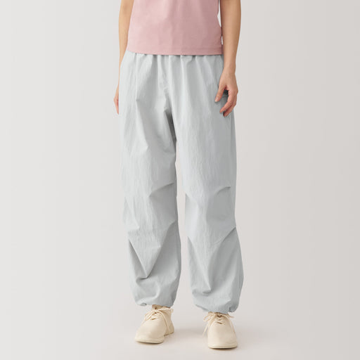 Women's Water Repellent Nylon Wind Wide Pants MUJI