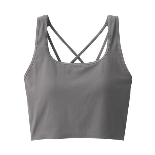 Women's Quick Dry Half Top Bra Medium Gray MUJI