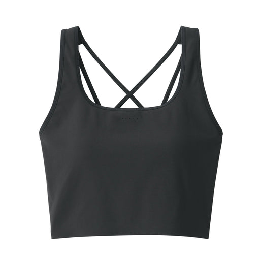 Women's Quick Dry Half Top Bra Black MUJI