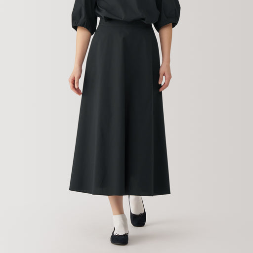 Women's Quick Dry Broadcloth Flared Skirt MUJI