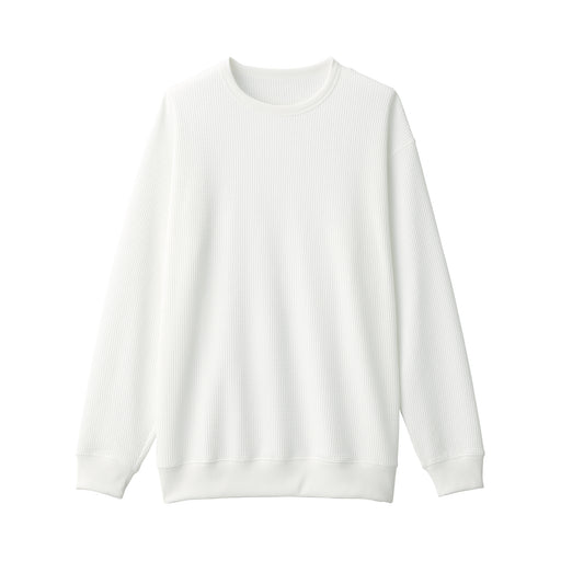 Men's UV Protection Quick Dry Waffle Long Sleeve T-Shirt Off White MUJI