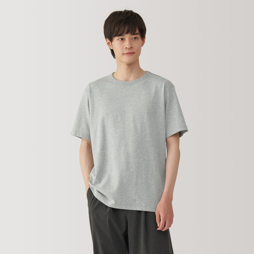 Men's Washed Heavy Weight Crew Neck Short Sleeve T-Shirt MUJI