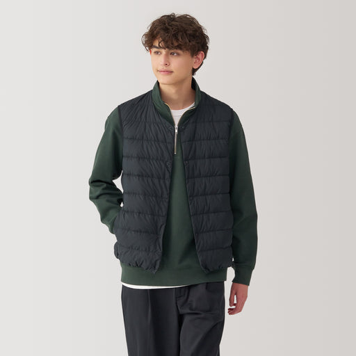 Men's Lightweight Down Collarless Vest MUJI