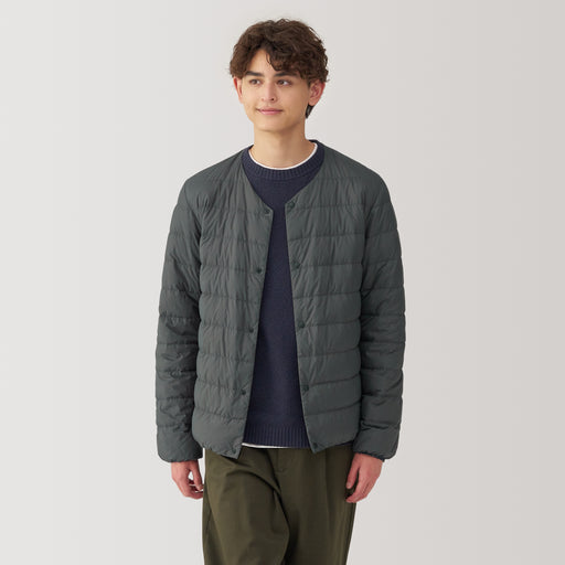 Men's Lightweight Down Collarless Jacket MUJI