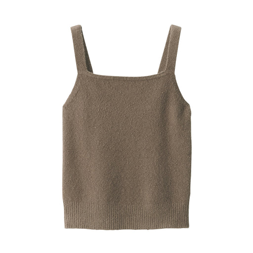 Women's Cotton Blend Cozy Knit Camisole Mocha Brown MUJI