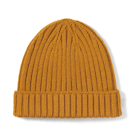 Wool Ribbed Beanie Mustard MUJI