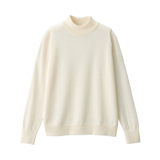 Women's Washable High-Gauge High Neck Sweater Off White MUJI