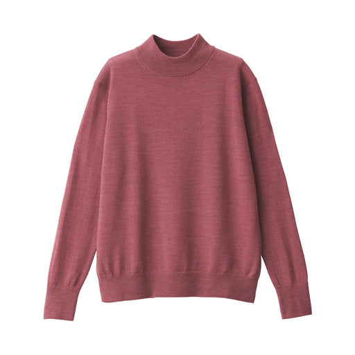 Women's Washable High-Gauge High Neck Sweater Smoky Pink MUJI