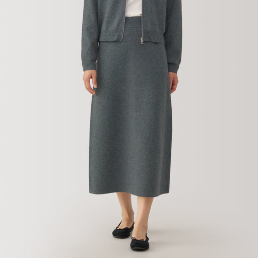 Women's Washable Milano Ribbed Skirt MUJI