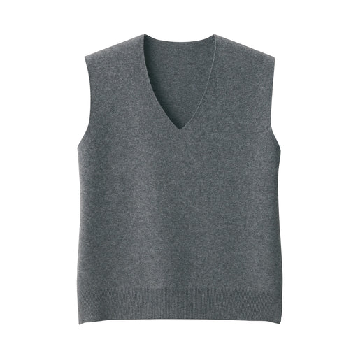 Women's Washable Milano Ribbed Vest Dark Gray MUJI