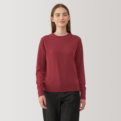 Women's Washable High Gauge Wool Crew Neck Sweater MUJI