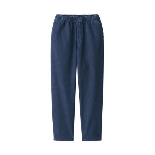 Women's Washed Denim Easy Tapered Pants Dark Navy MUJI