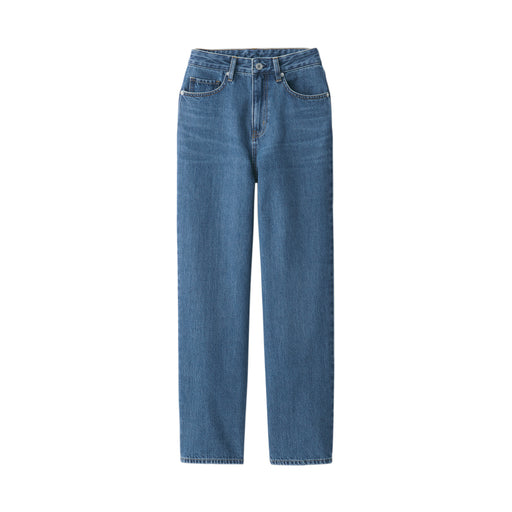 Women's Kapok Blend Denim Straight Pants Light Blue MUJI