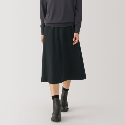 Women's Stretch Brushed Flared Skirt MUJI