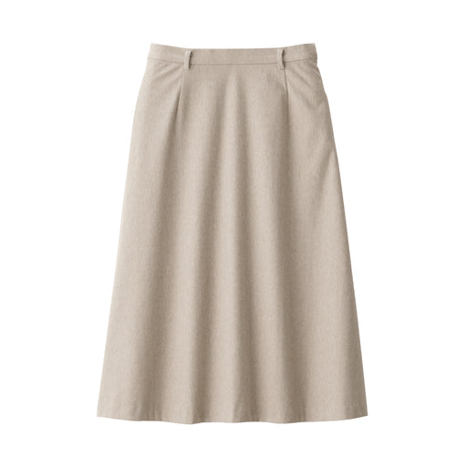 Women's Stretch Brushed Flared Skirt Beige MUJI