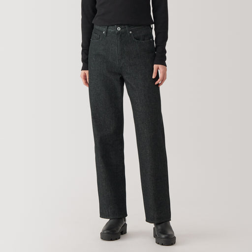 Women's Kapok Blend Denim Straight Pants MUJI