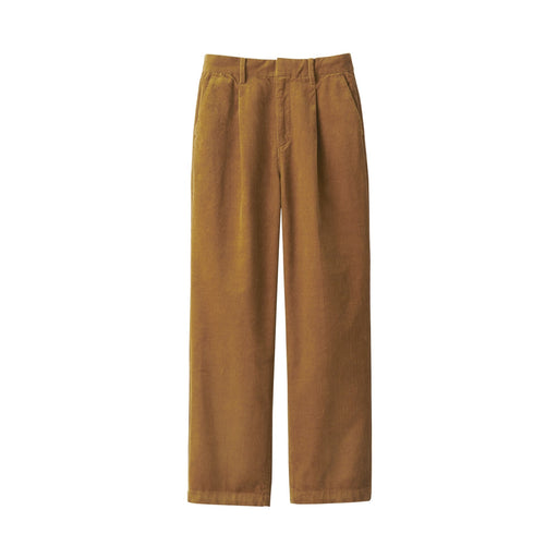 Women's Kapok Blend Corduroy Darted Pants Camel MUJI